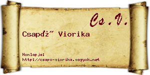 Csapó Viorika névjegykártya